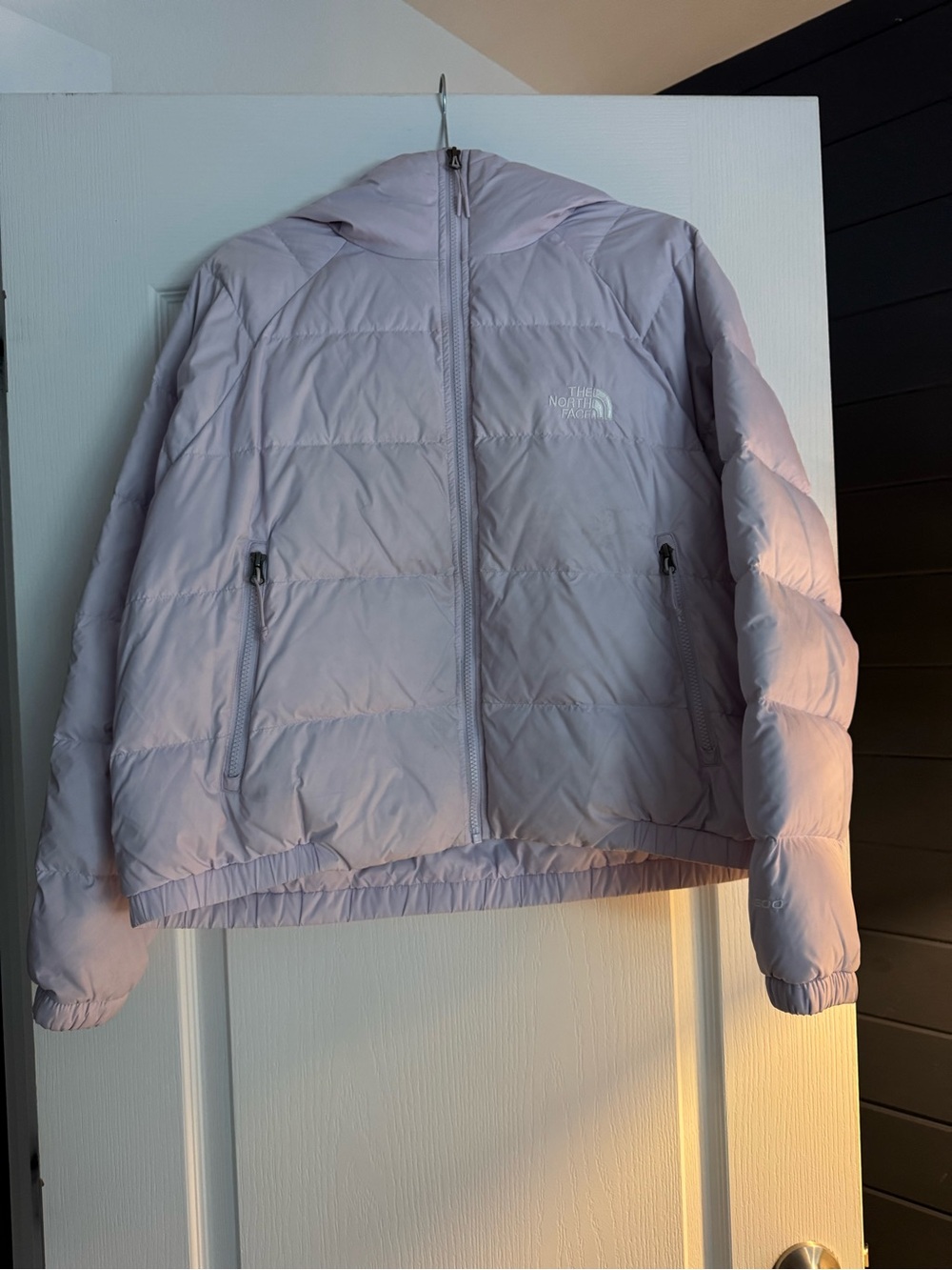 The North Face Pale Lavender Puffy Jacket with Hood